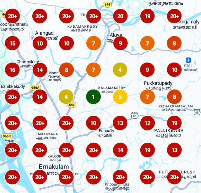 Earlier local search scan with many locations outside the top 20